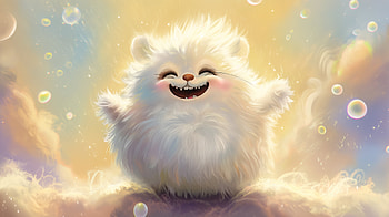 Cute Fluffy Fantasy Creature for, cute, fluffy, cute and fluffy, pet, cartoon HD wallpaper