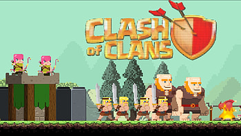 Clash Of Clans 8 Bit Minimalism, clash-of-clans, supercell, games, minimalism, 8-bit HD wallpaper