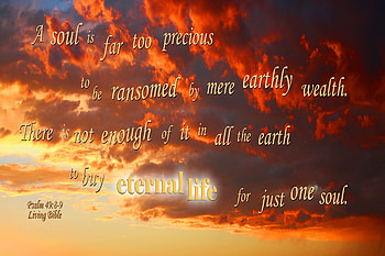 A Soul is Too Precious, clouds, Bible, red, sunset, black HD wallpaper