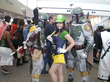 female luigi bobafett, luigi, funny, bobafett, female HD wallpaper