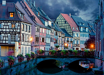 Bon Voyage, Colmar, France F, Colmar, architecture, art, France, beautiful, cityscape, artwork, scenery, wide screen, painting HD wallpaper