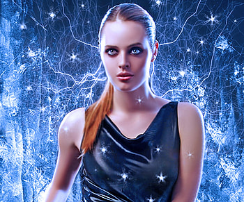 Blue, sexy, girl, model HD wallpaper