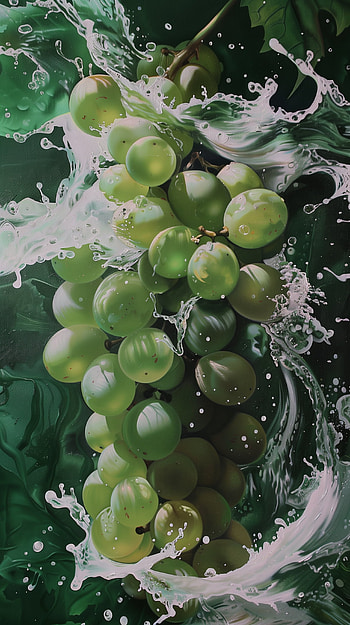 Fresh Grapes Splash Mobile HD phone wallpaper