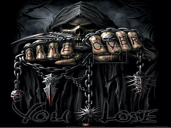 GAME OVER NIGGA!, game over, nigga, you lose, reaper HD wallpaper