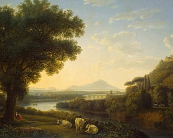 Jacob Philipp Hackert - Italian Landscape, landscape, italy, eighteenth century, painting HD wallpaper