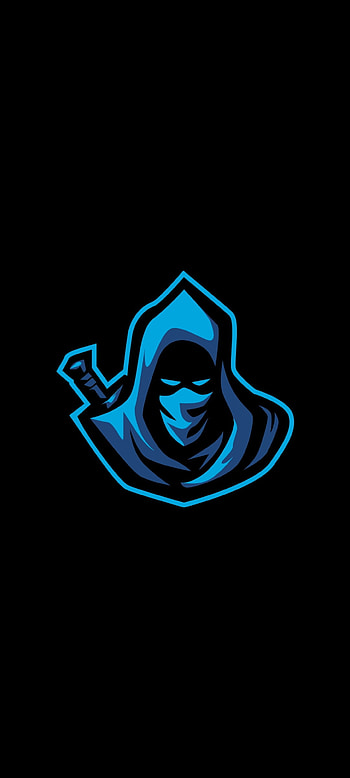 Blue ninja, black HD phone wallpaper