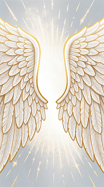 Celestial Serenity: Angel Wings , wings, angel, divine, illustration HD phone wallpaper