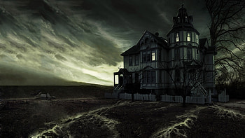 Old Scary House 2, Scary, House, Sky, Clouds, Old HD wallpaper