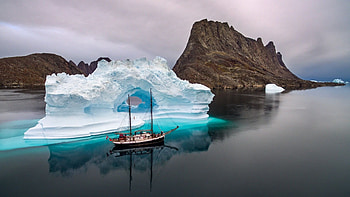 Greenland, Travels, Sail ship, Iceberg HD wallpaper