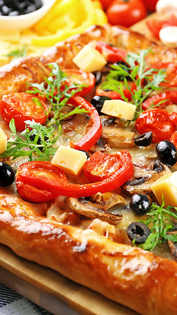 Mouthwatering pizza, Irresistible food, Food cravings, Savory and cheesy HD phone wallpaper