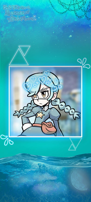 Anniexblue, Water, Anime, Aqua, Blue, Skullgirls, Annie, Sapce HD phone wallpaper