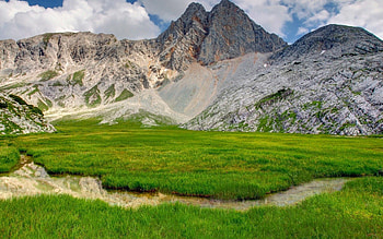 Nature, Grass, Stones, Mountains, Summer HD wallpaper