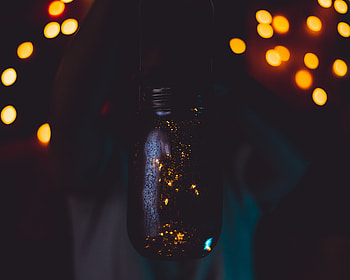 Lights, Bank, Dark, Glow, Jar HD wallpaper