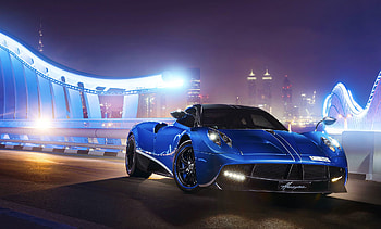 Night, Pagani, Cars, Front View, Huayra HD wallpaper