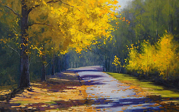 Lovely Path, path, nature, orange, lovely, tree HD wallpaper