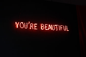 Words, Dark, Beautiful, Neon, Inscription HD wallpaper