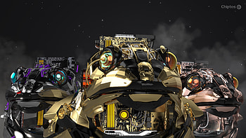 Chiptos X 3D Robot Frog Toad Robot NFT Background Gold Silver Rose, frog, robot HD wallpaper