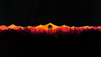 Firewatch Black , firewatch, games, dark, black, artist, digital-art, ps-games, pc-games, video-games HD wallpaper
