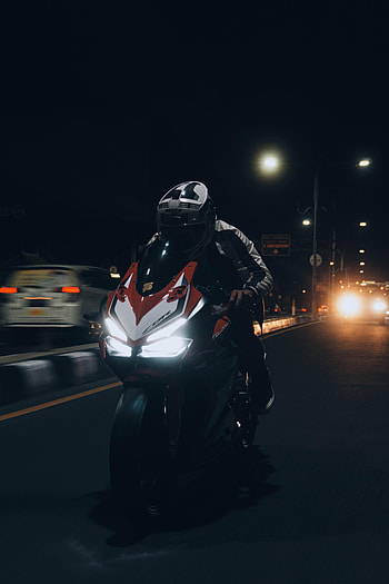 Night, Motorcycles, Road, Motorcyclist, Speed, Motorcycle, Bike HD phone wallpaper