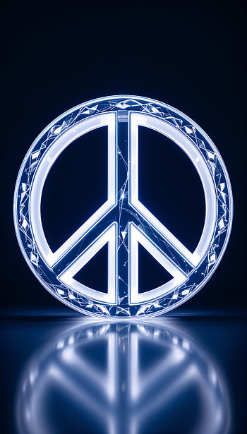 Glowing Peace: Futuristic Neon , neon lights HD phone wallpaper