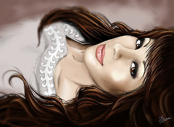 Princess beauty, lady, fantasy, brunette, face, princess, beauty HD wallpaper
