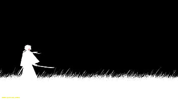 Samurai X - anime black, Anime Black and White HD wallpaper