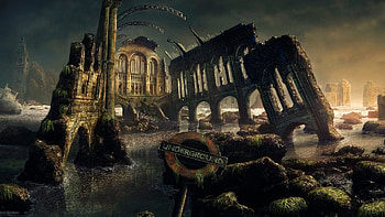 Explore Fantasy Landscape, Landscape Art, and more! Post Apocalyptic Computer , Backgrounds ... HD wallpaper