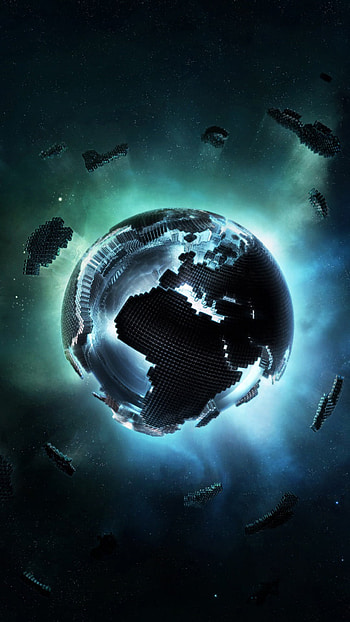 Galaxy S5 Pixel Earth Android HD phone wallpaper