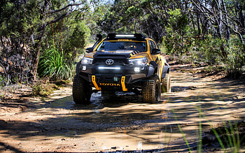Toyota Hilux Tonka, exterior, front view, tuning Toyota Hilux, Tonka Concept, Japanese cars, Toyota HD wallpaper