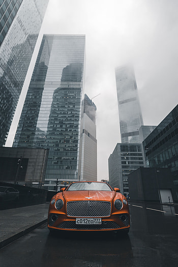 Bentley, Cars, City, Building, Car, Front View, Machine, Bentley Continental Gt HD phone wallpaper