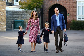 George and Charlotte, Prince William and Kate Middleton HD wallpaper