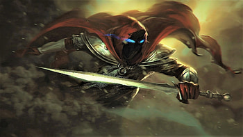 Devil, warrior, sword, fantasy, art HD wallpaper