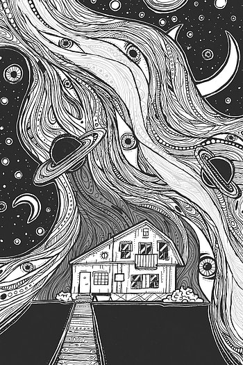 Art, Patterns, House, Illustration, Doodles HD phone wallpaper