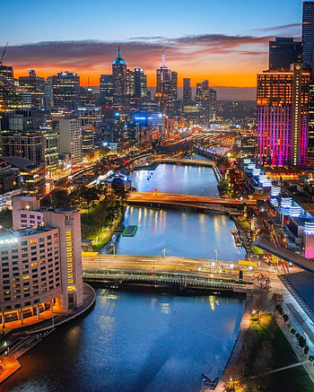Melbourne Australia, sky, light HD phone wallpaper