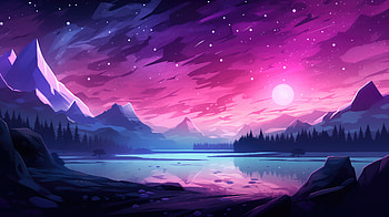 Mountains Lake Water Body Minimal , mountains, lake, minimalism, minimalist, artist, artwork, digital-art HD wallpaper