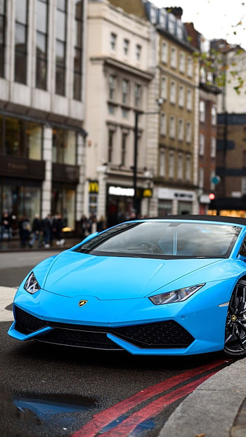 Lamborghini, Blue Car HD phone wallpaper