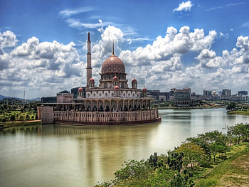 Mosque, Islam, Muslim, Islamic, graphy, art, clouds HD wallpaper