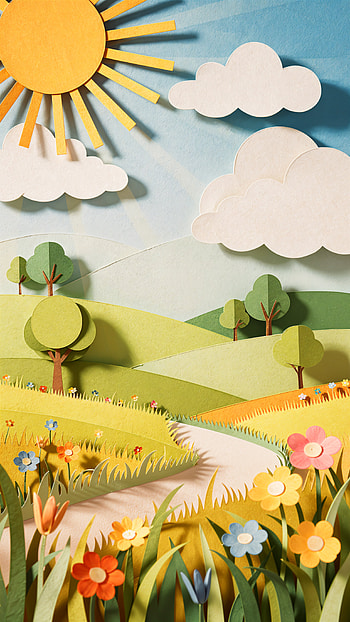 Sunny Paper Meadow — Summer , Flower HD phone wallpaper