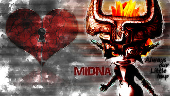 Midna Protecting her heart, twilight princess, video games, midna, zelda, key heart HD wallpaper