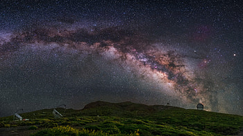 Roque de los Muchachos Observatory, Santa Cruz De La Palma, Spain, Sci Fi, Milky Way HD wallpaper