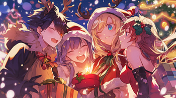 Enchanting Anime Christmas Celebration, Anime, anime christmas, Christmas, celebration, winter, winter anime HD wallpaper