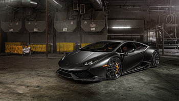 Black wheels, Lamborghini Huracan HD wallpaper