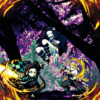 Demon Slayer Reupload, magenta, art, tanjiro, nezuko, demon_slayer, anime HD phone wallpaper