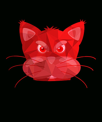 Art, Pink, Vector, Cat, Muzzle HD phone wallpaper