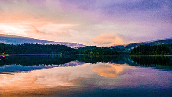 Mirror Lake Reflection Sunset Scenic , lake, reflection, sunset, nature, landscape HD wallpaper