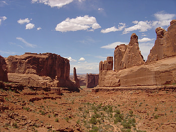 the Desert, hills, deserts, trees, sky, nature, rock HD wallpaper