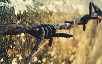 Miscellanea, Miscellaneous, Wall, Wire, Rust, Fastening HD wallpaper