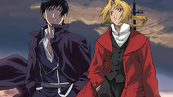 Edward Elric, Anime, Fullmetal Alchemist, Roy Mustang HD wallpaper