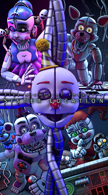 Fnaf sl, red, pink HD phone wallpaper