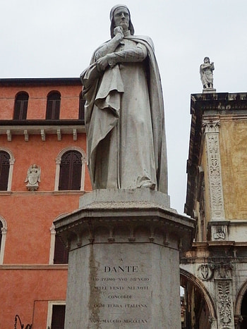 Dante Alighieri, Verona adventures, Italian travel, Cultural experiences HD phone wallpaper